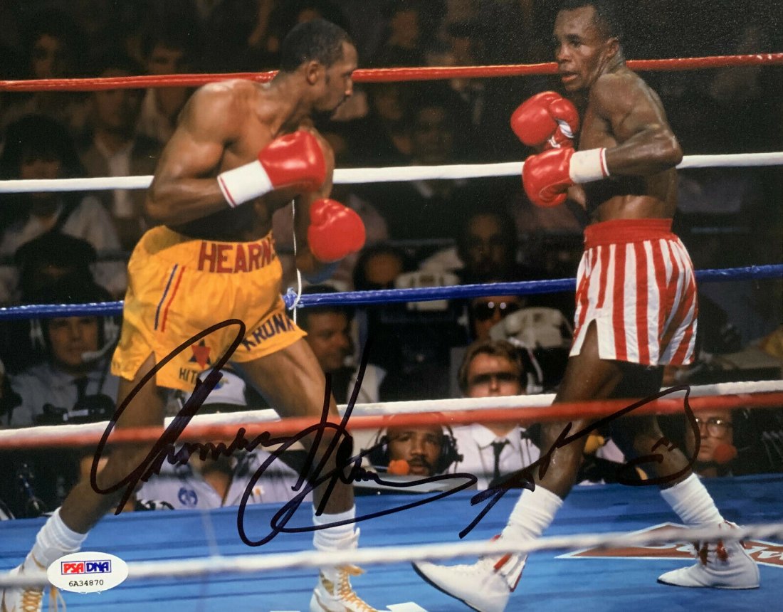 Sugar Ray Leonard Tommy Hearns Dual Signed 8x10 Photo (1 of 1)