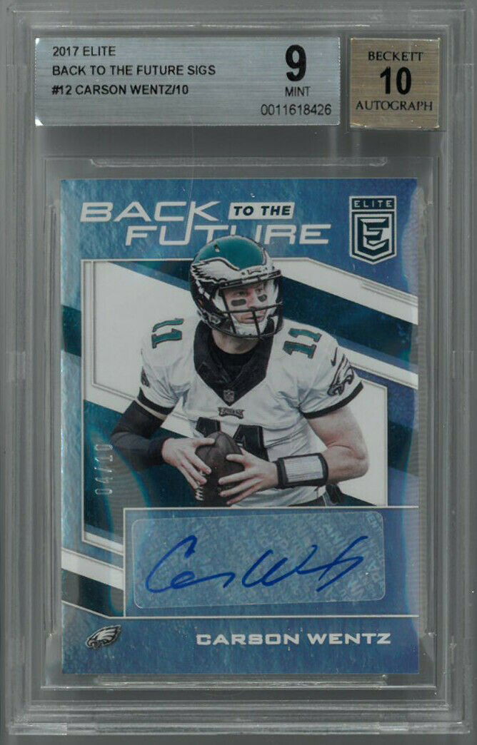 Carson Wentz signed Eagles 2017 Donruss Elite Card #BTT (1 of 1)