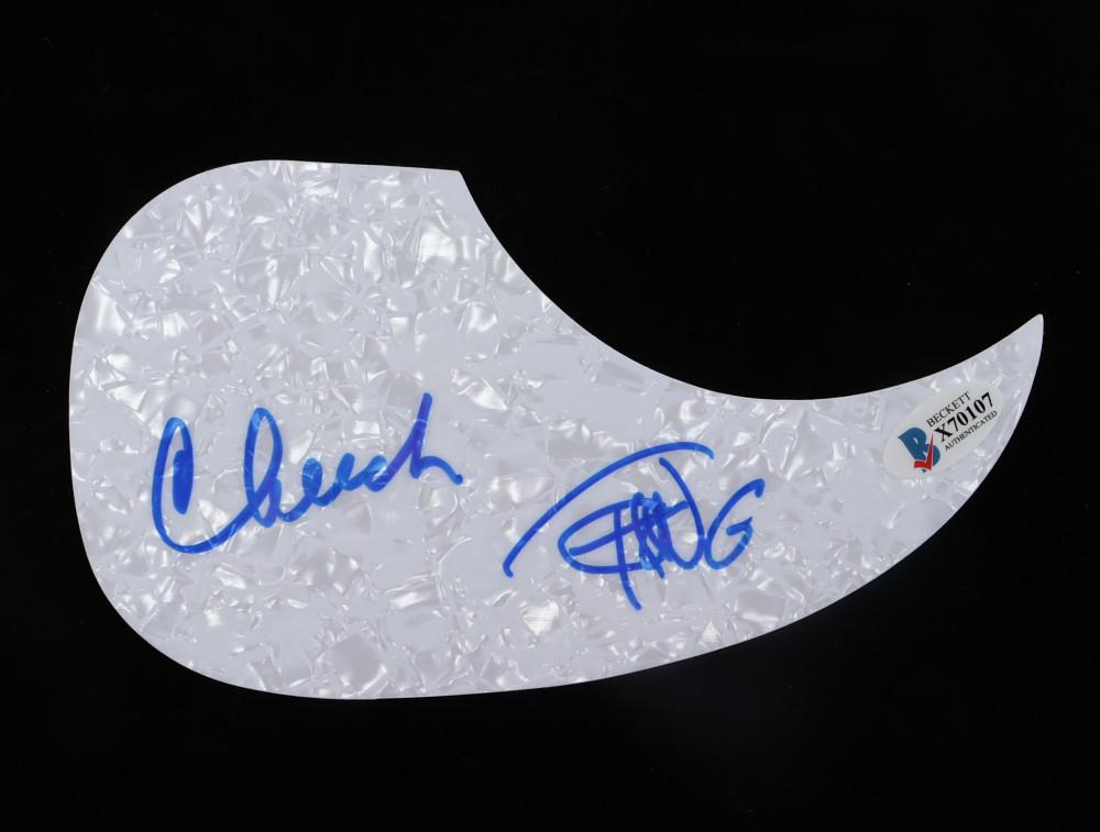 Tommy Chong & Cheech Marin Signed Acoustic Guitar (1 of 1)