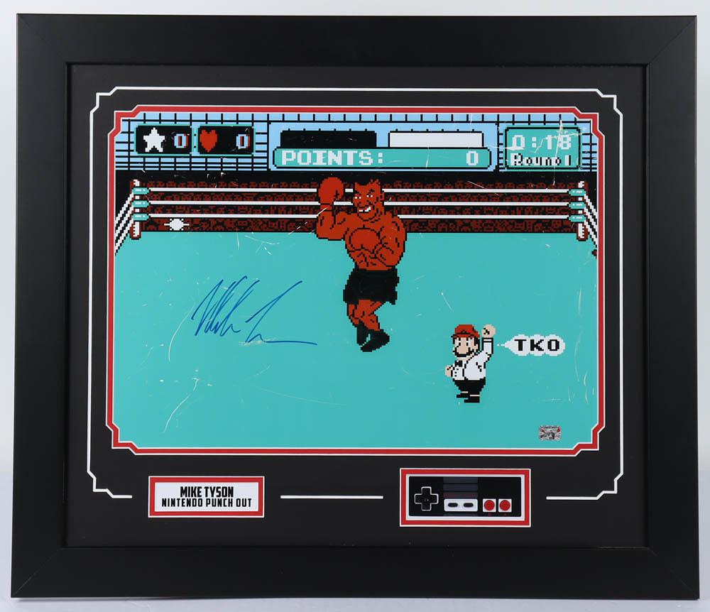 Mike Tyson Signed "Punch-Out!!" 23.5x27.5 Custom Framed (1 of 3)