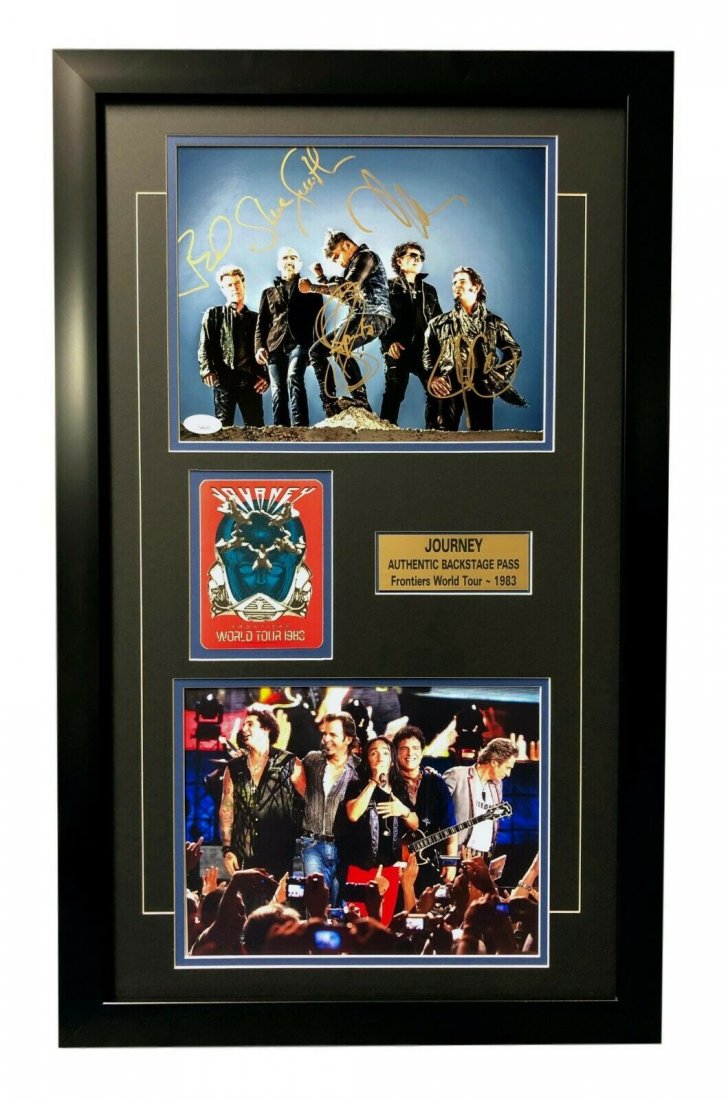 Journey Band Signed 8x10 Photo Framed JSA COA w/ Tour (1 of 1)