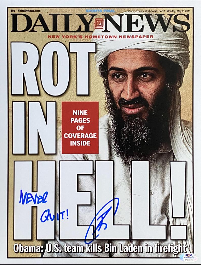 U.S. Navy Seal Robert O'Neill Signed Osama Bin Laden (1 of 1)