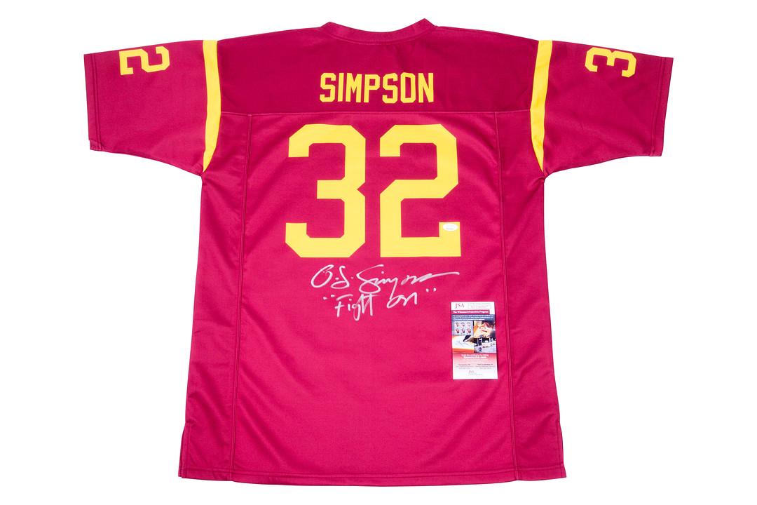 OJ Simpson USC jersey signed "Fight On" JSA RARE!! (1 of 1)