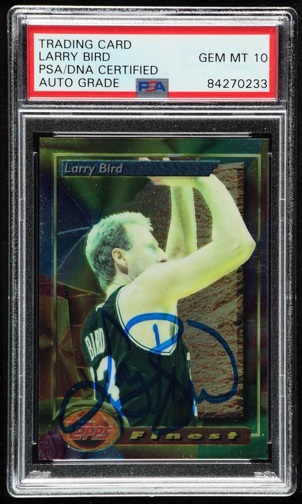 Larry Bird Signed 1993-94 Finest #2 (PSA Encapsulated) (1 of 2)