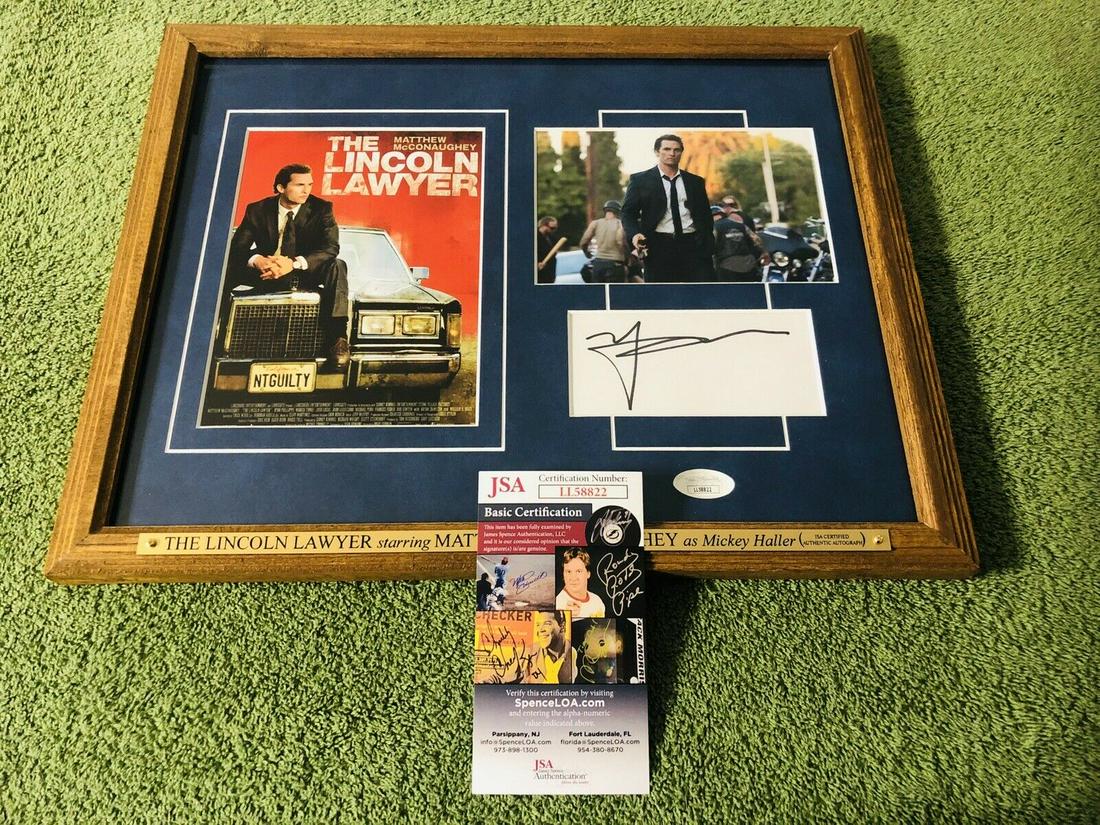 MATTHEW MCCONAUGHEY Signed (JSA) THE LINCOLN LAWYER (1 of 1)