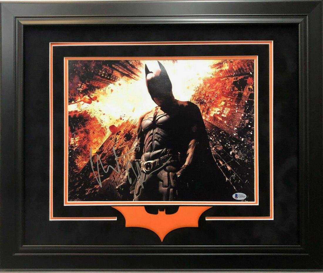 CHRISTIAN BALE THE DARK KNIGHT BATMAN SIGNED FRAMED (1 of 1)