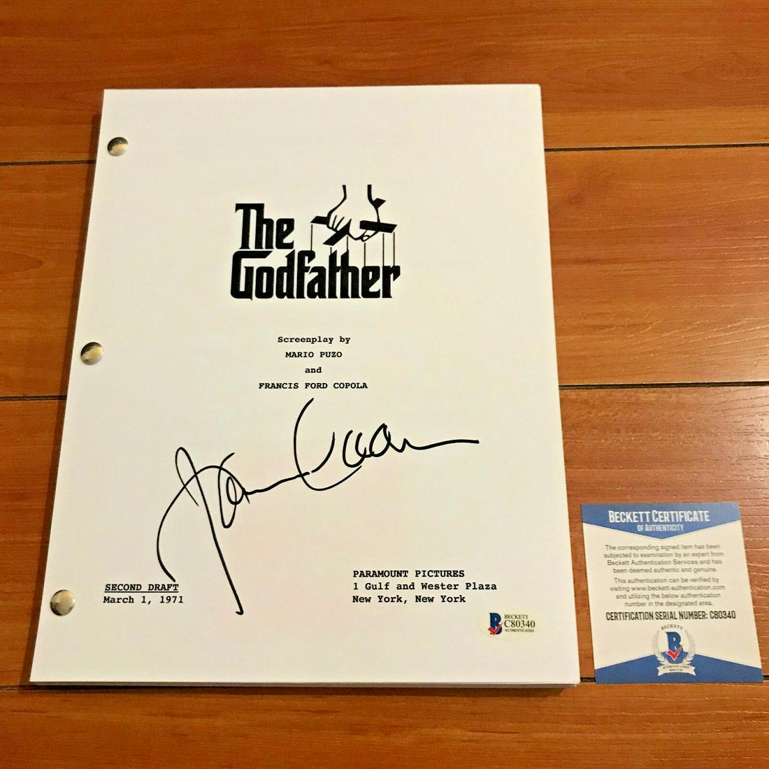 JAMES CAAN SIGNED THE GODFATHER FULL 175 PAGE MOVIE (1 of 1)