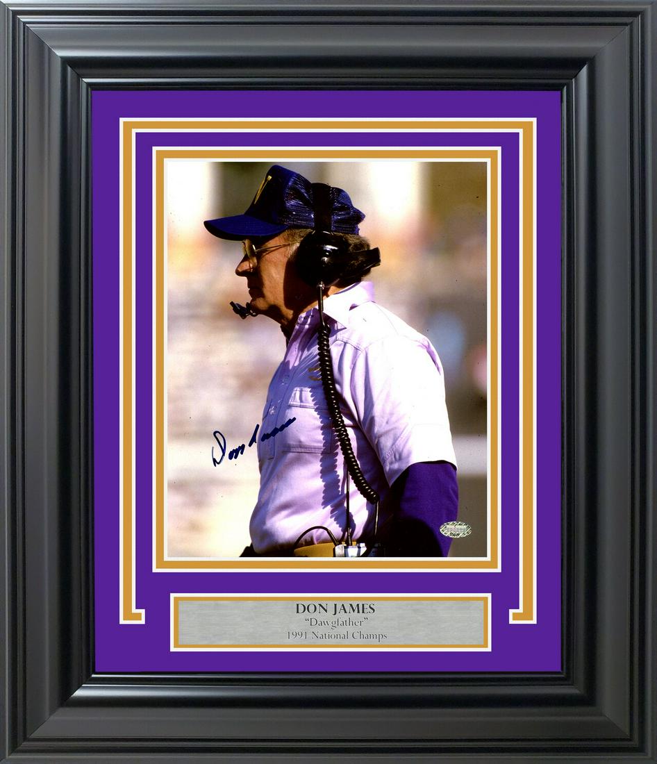 Don James Autographed Framed 8x10 Photo Washington (1 of 1)