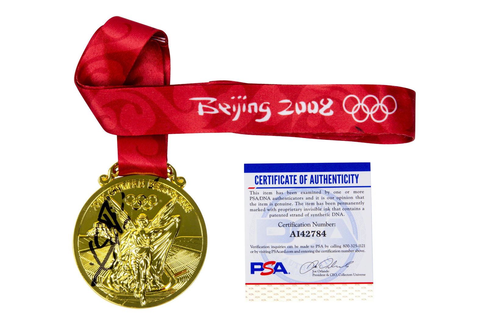 Usain Bolt signed Olympic MEDAL GOLD BEIJING 2008 (1 of 1)