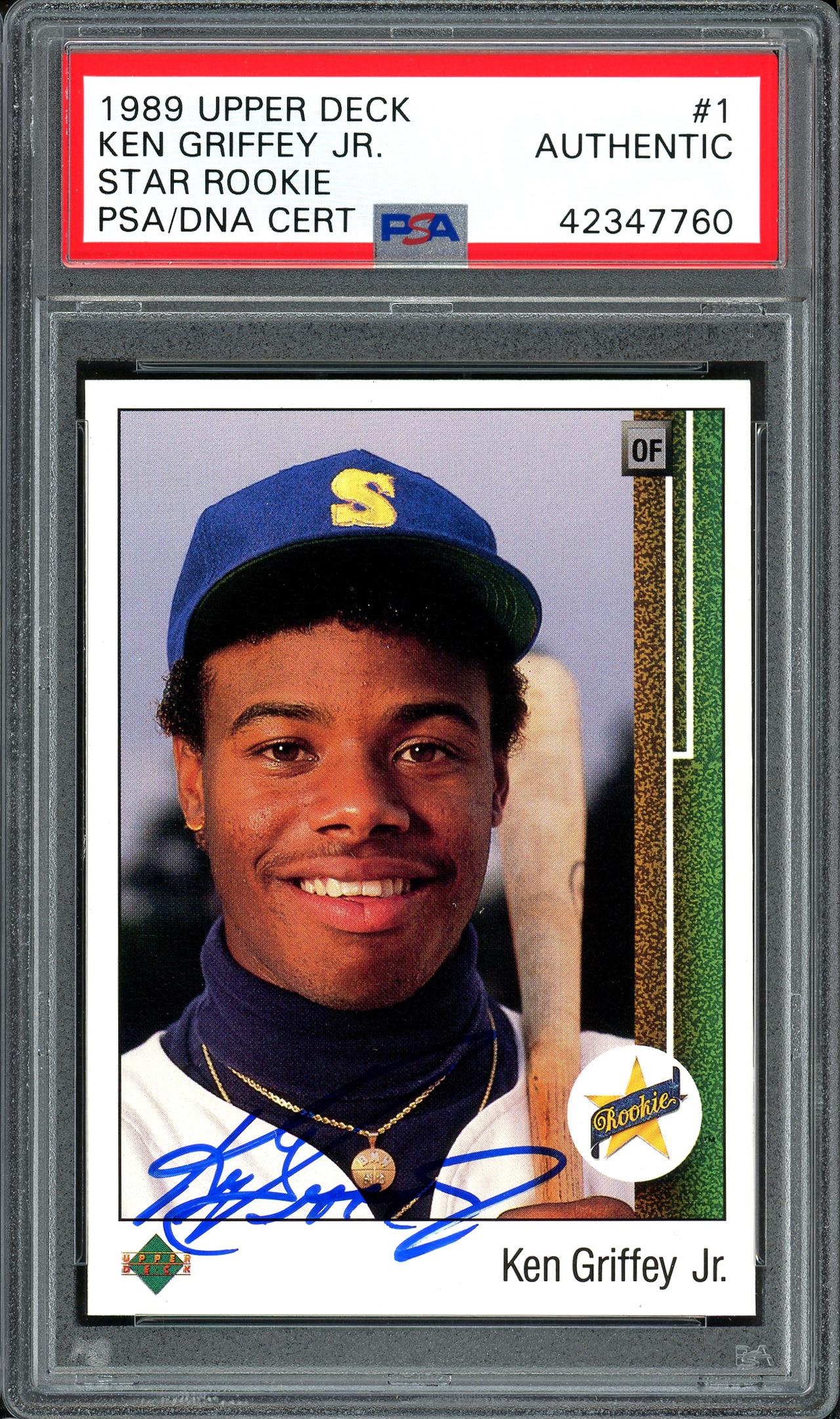 Ken Griffey Jr. Autographed 1989 Upper Deck Rookie Card (1 of 1)