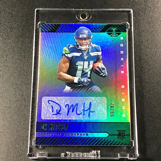 DK METCALF 2019 PANINI ILLUSIONS HOLOFOIL AUTO ROOKIE R (1 of 1)