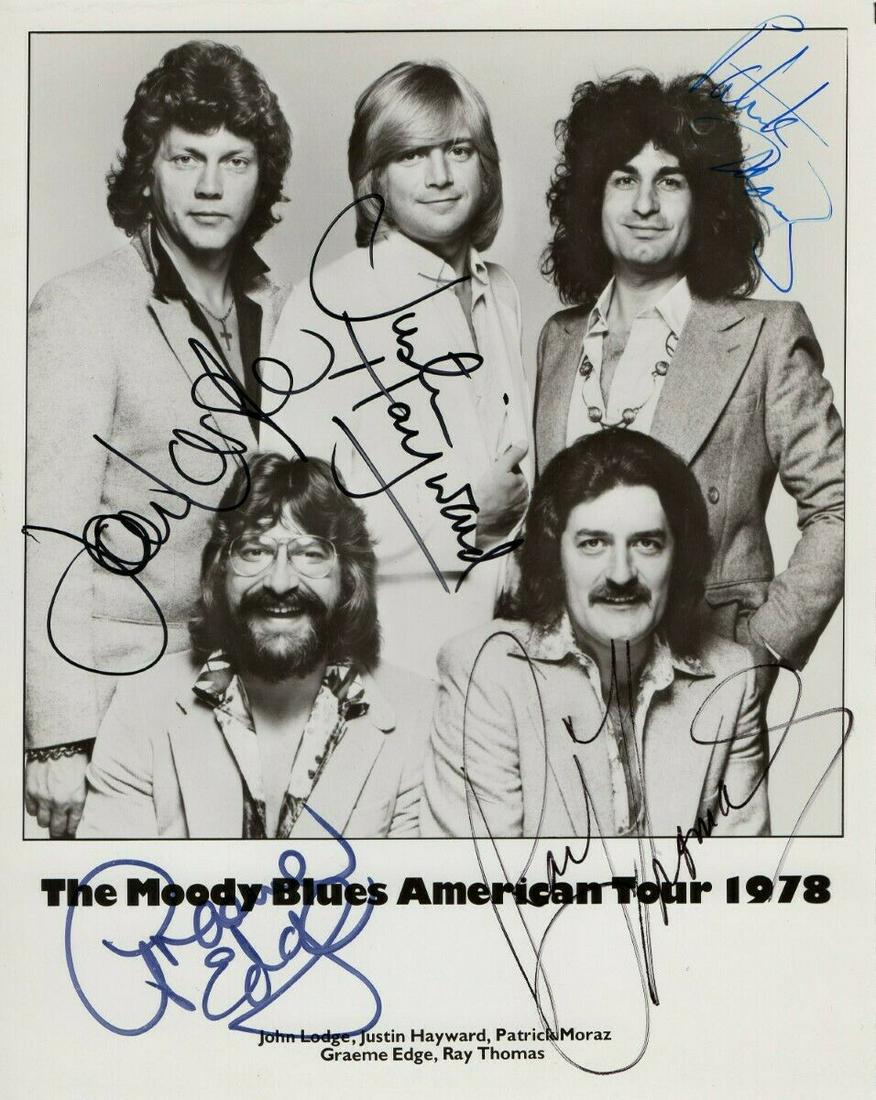 The Moody Blues Band Signed 8X10 Photo Hayward Thomas (1 of 2)