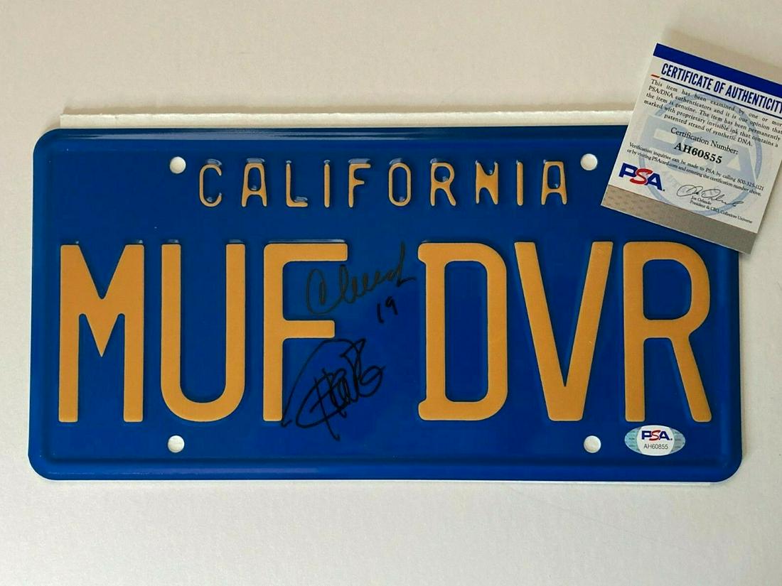 CHEECH & CHONG Signed Autographed MUF DVR LICENSE PLATE (1 of 1)