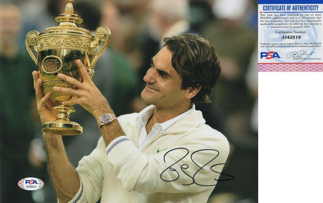 Roger Federer Signed 8x10 Photo PSA/DNA Greatest Tennis (1 of 1)