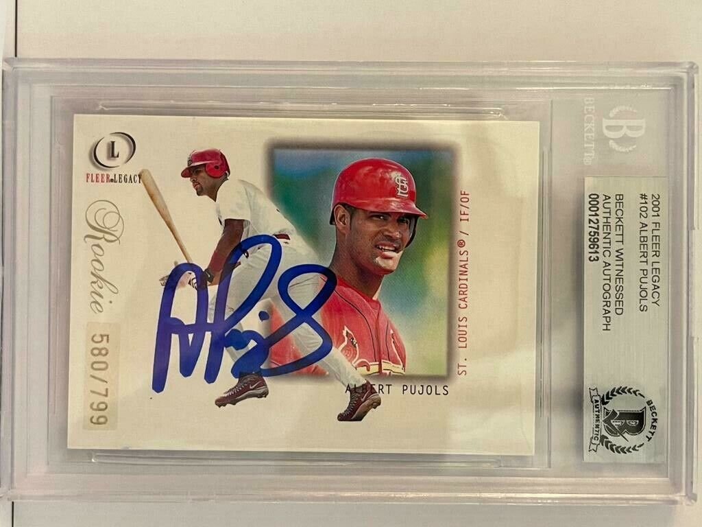 Albert Pujols 2001 Fleer Legacy Rookie Auto Signed Card (1 of 1)