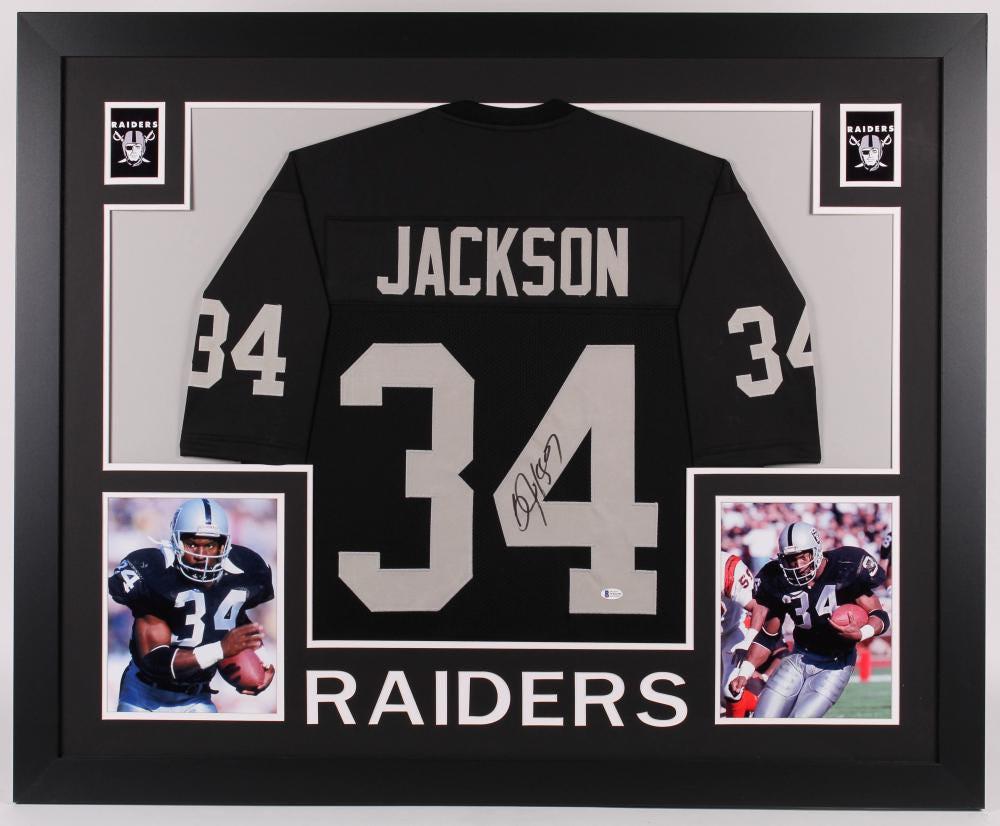 Bo Jackson Signed 35x43 Custom Framed Jersey (1 of 1)
