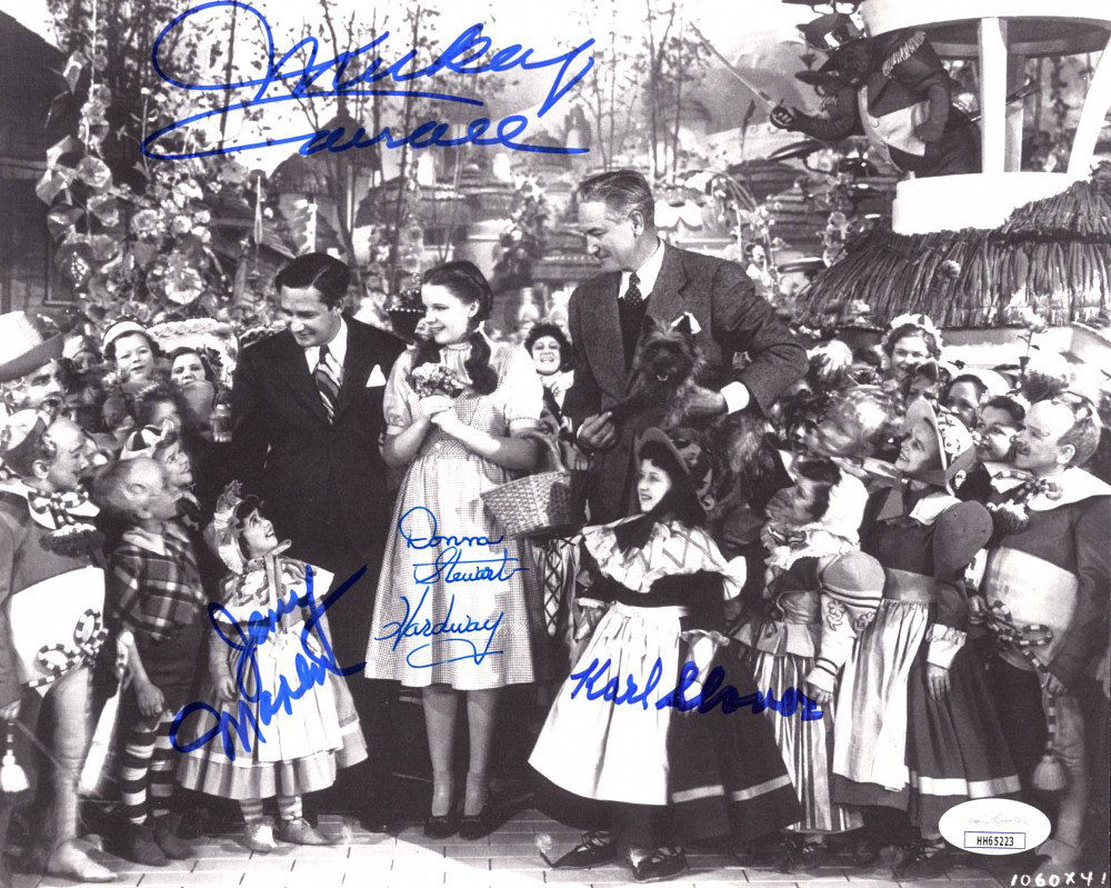 "The Wizard Of Oz" 8x10 Photo Cast-Signed by (4) with M (1 of 1)