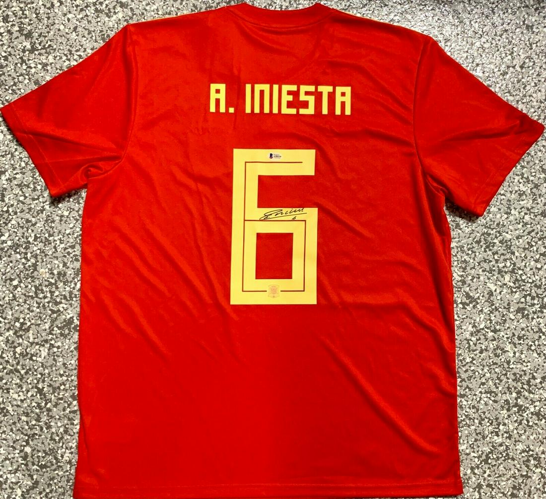 Spain Andres Iniesta Signed Jersey Soccer Autographed (1 of 1)