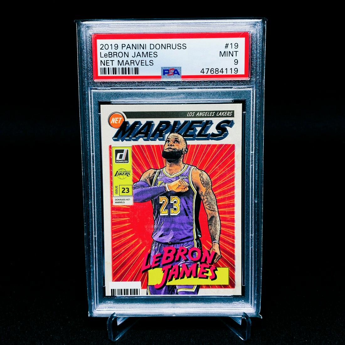LEBRON JAMES 2019 20 PANINI DONRUSS NET MARVELS #19 PSA (1 of 1)