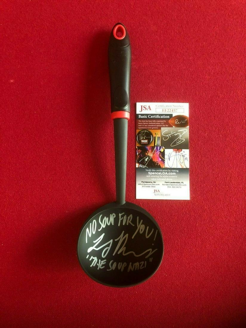 The Soup Nazi, (Larry Thomas) "Autographed" (JSA) Soup: The Soup Nazi, (Larry Thomas) "Autographed" (JSA) Soup Ladle (Seinfeld)