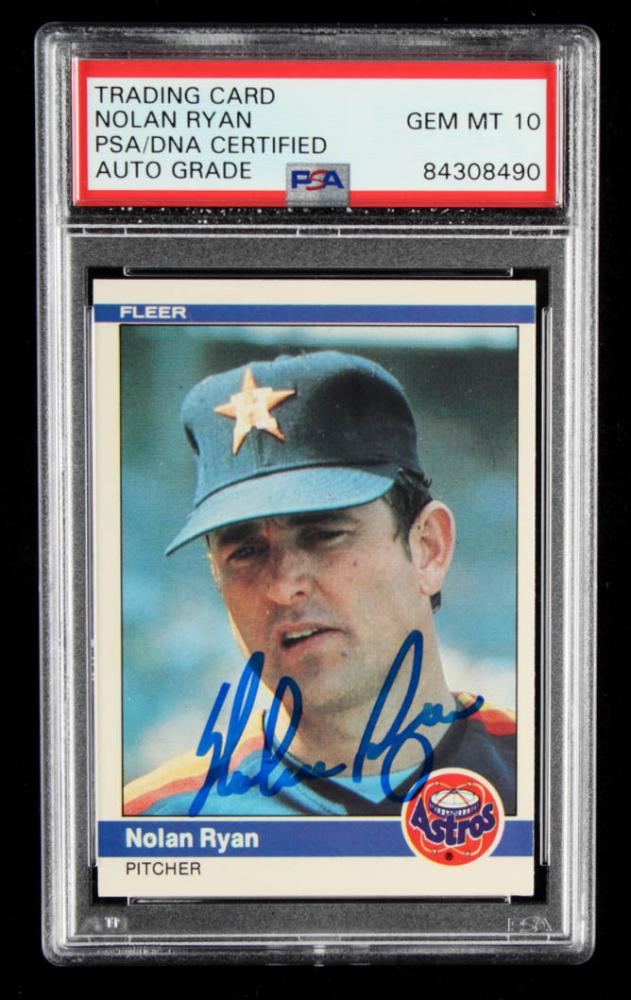 Nolan Ryan Signed 1984 Fleer #239 (PSA Encapsulated) (1 of 1)