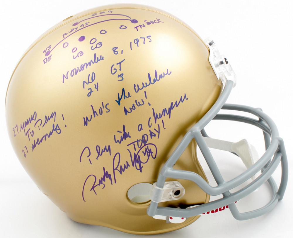 Rudy Ruettiger Signed Notre Dame Fighting Irish (1 of 1)