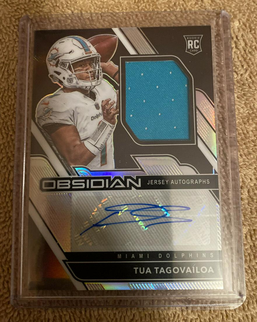 2020 Obsidian Tua Tagovailoa Rookie Jersey Auto 017/100 (1 of 2)