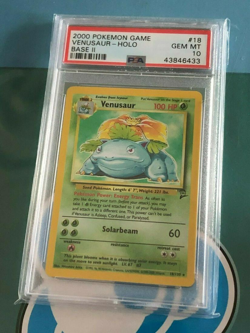 2000 PokÃ©mon Base Set 2 Venusaur-Holo #18/130 PSA 10: 2000 PokÃ©mon Base Set 2 Venusaur-Holo #18/130 PSA 10 GEM MINT