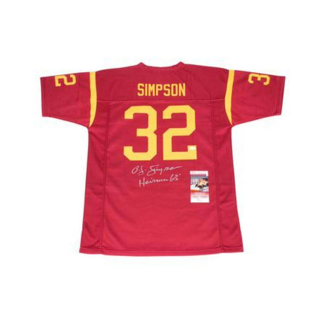 OJ USC JERSEY INSCRIBED HEISMAN 68â€™ JSA COA (1 of 1)