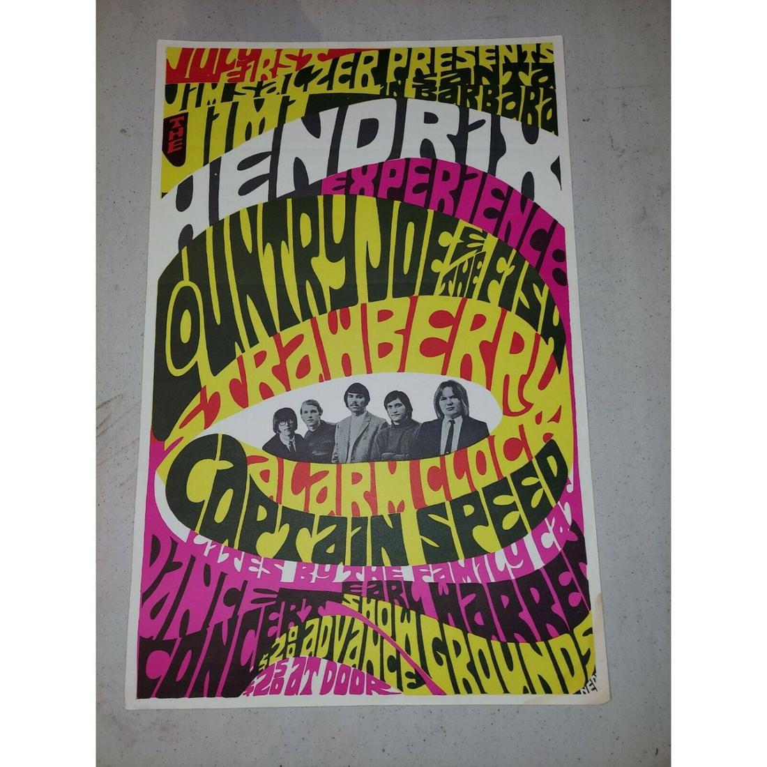 Vintage Jimi Hendrix Original Vintage 1967 Concert (1 of 2)