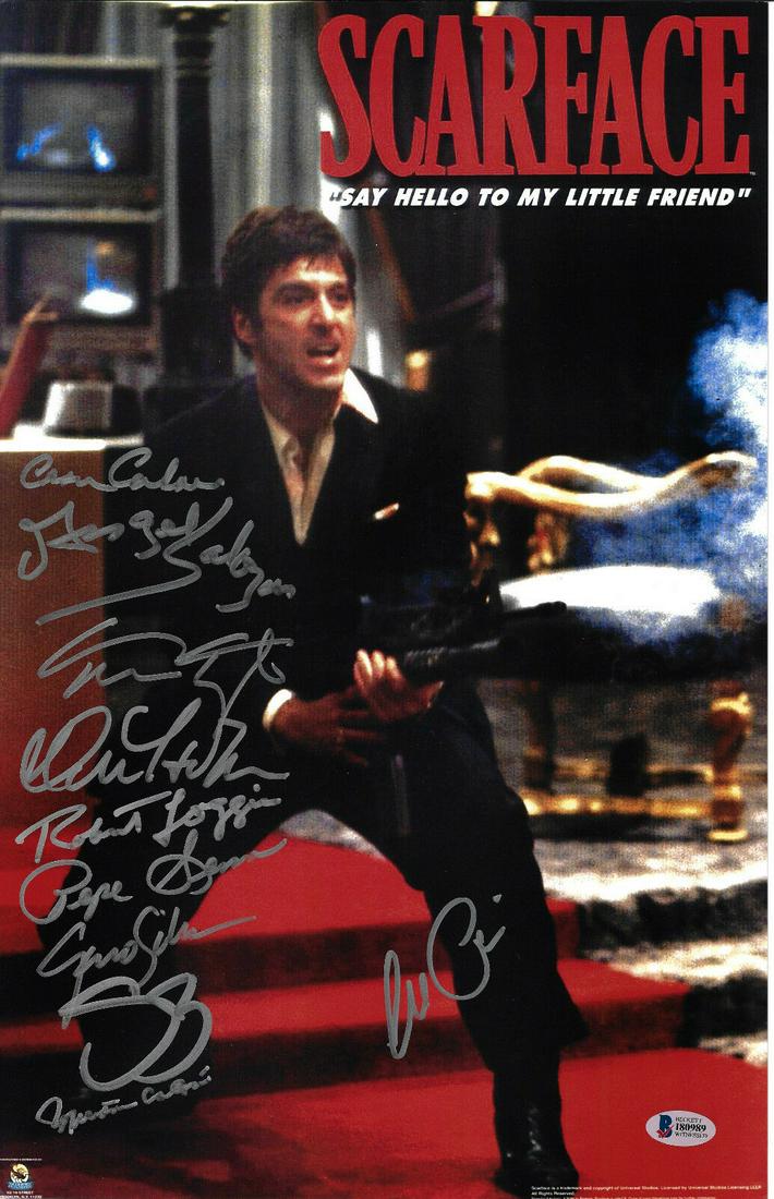 Scarface Cast Signed 11x17 Movie Poster Photo Al Pacino (1 of 2)