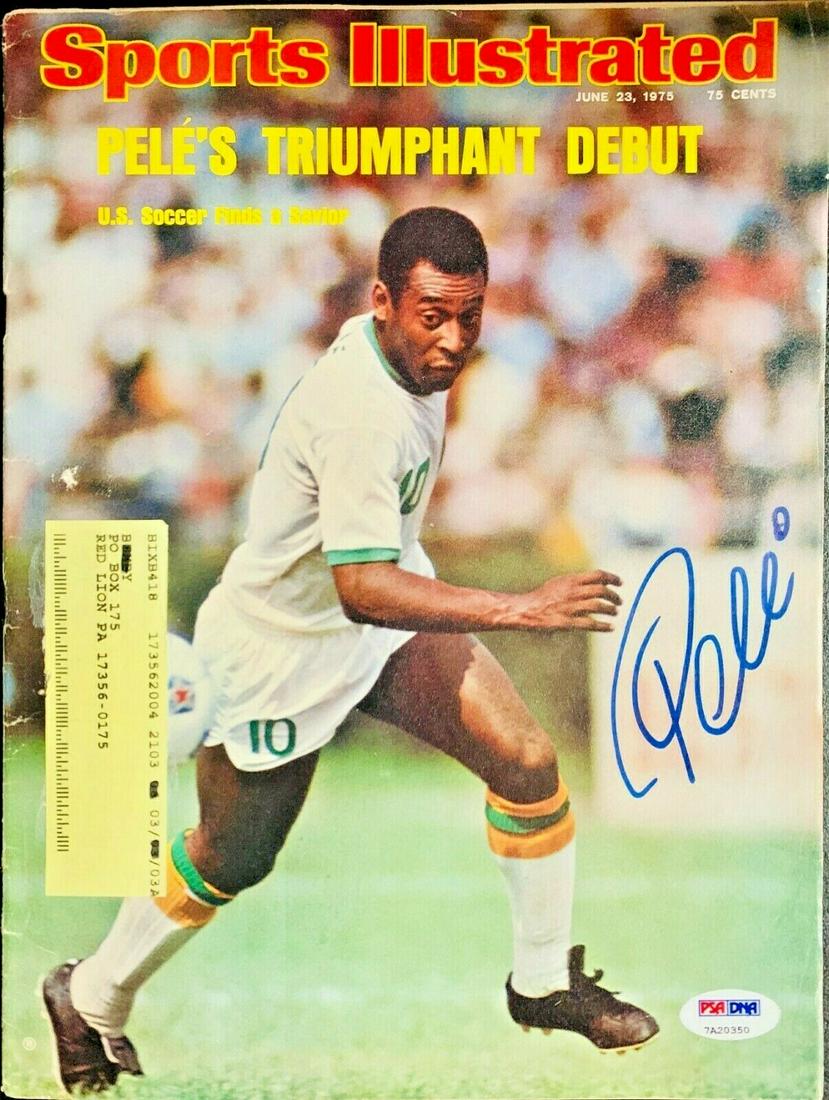 Pele Signed Sports Illustrated Magazine June 1795 PSA (1 of 1)
