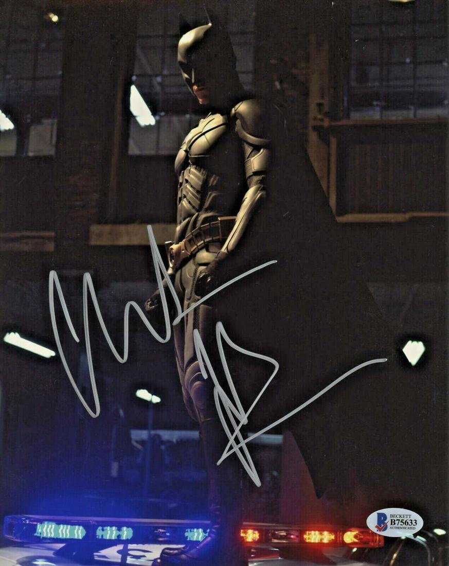 Christian Bale Signed Batman 8 x 10 Photo On Police Car (1 of 1)