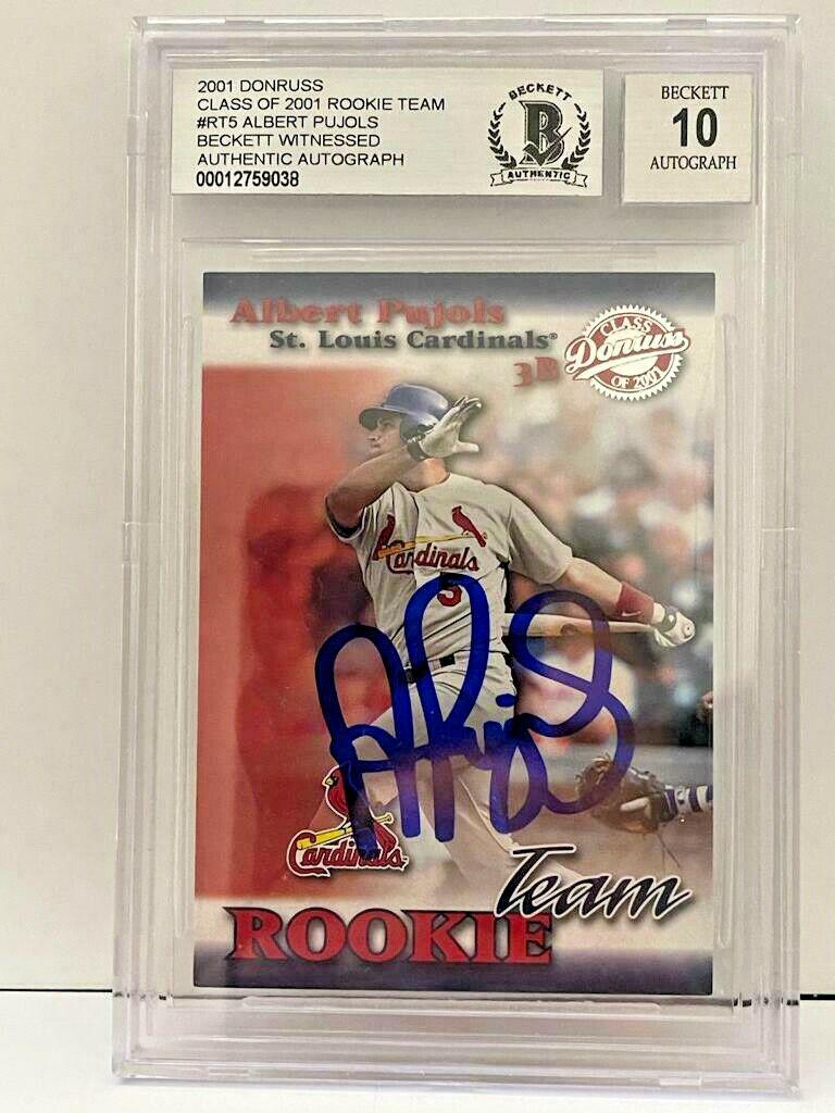 Albert Pujols Signed 2001 Rookie Team Donruss #RT5 BAS (1 of 1)