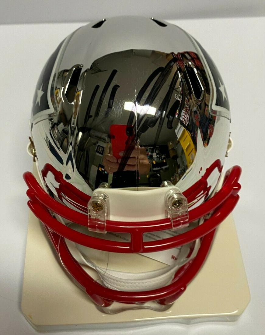 New England Patriots Rob Gronkowski Signed Chrome Mini (1 of 2)