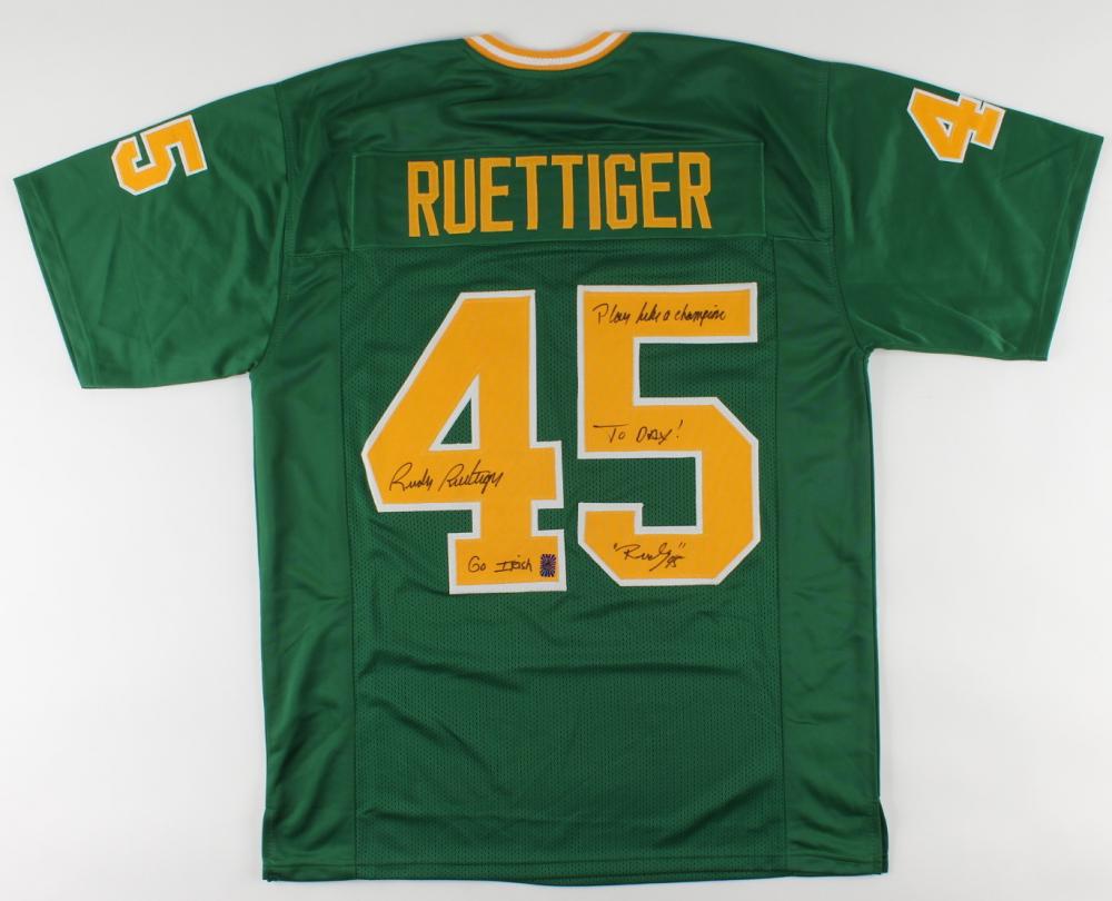 Rudy Ruettiger Signed Jersey Inscribed "Play Like A (1 of 1)