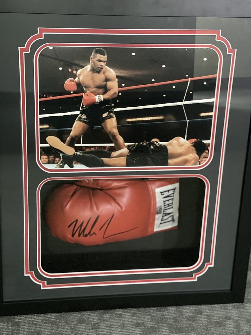 Mike Tyson Signed Custom Framed Boxing Glove: Mike Tyson Signed Custom Framed Boxing Glove
