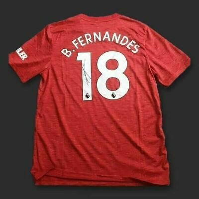 Bruno Fernandes Signed Manchester United Jersey BAS: Bruno Fernandes Signed Manchester United Jersey