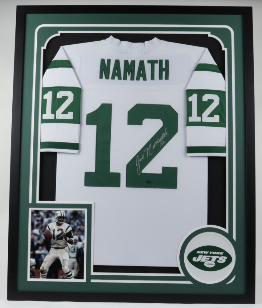 Joe Namath Signed 34x42 Custom Framed Jersey Display (1 of 1)