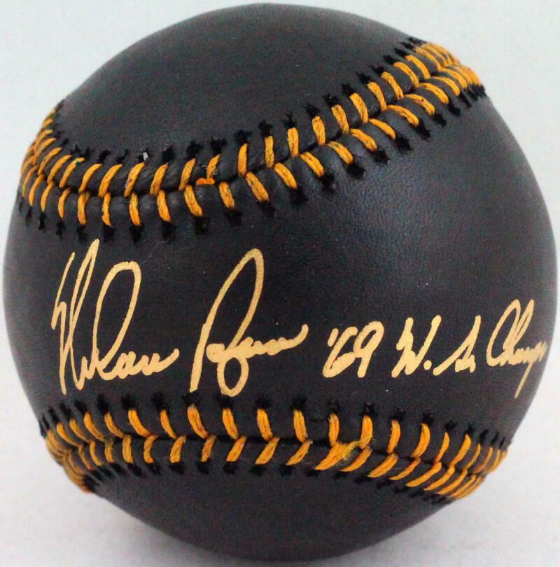Nolan Ryan Signed Rawlings Black OML Baseball W/ 69 WS (1 of 1)