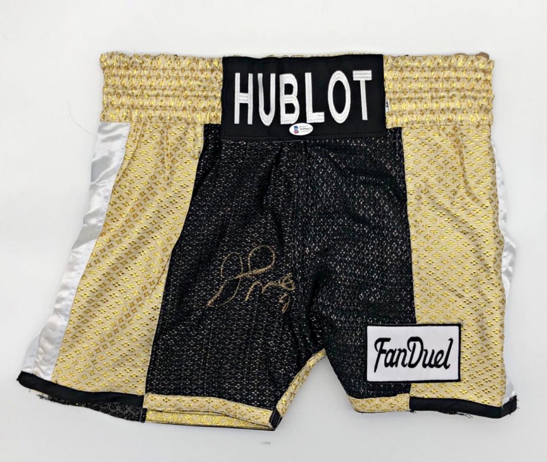 Floyd Mayweather Jr. Signed TMT Boxing Trunks (Beckett (1 of 1)