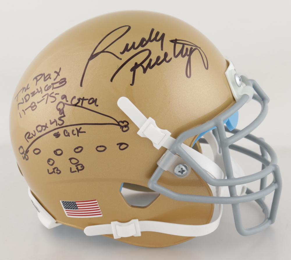 Rudy Ruettiger Signed Notre Dame Fighting Irish Mini (1 of 1)