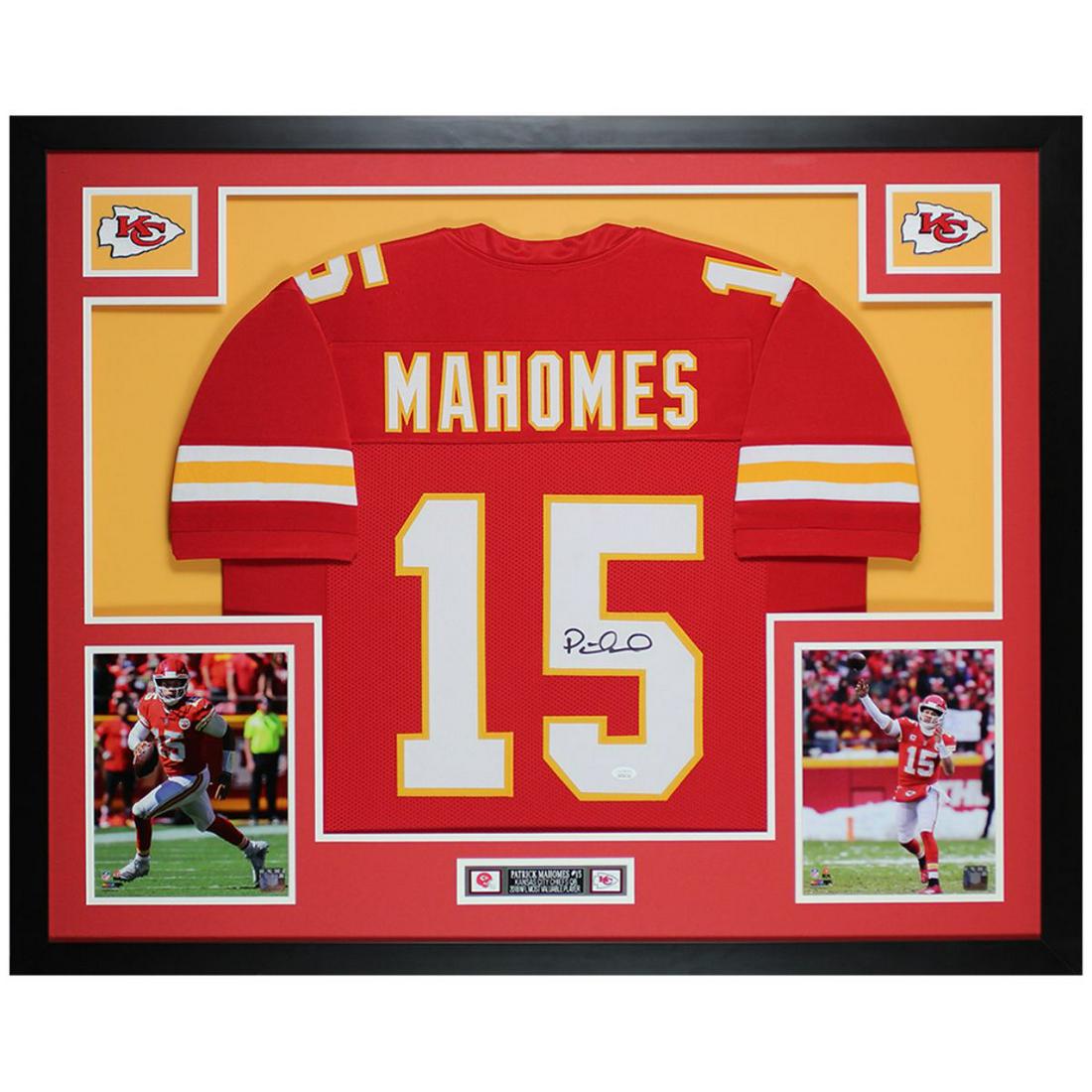Patrick Mahomes Autographed & Framed Red Chiefs Jersey (1 of 1)