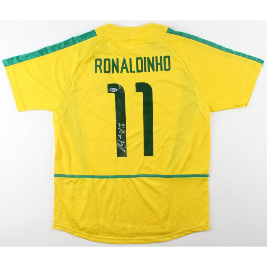 Ronaldinho Signed Jersey Inscribed "R10" (Beckett COA) (1 of 1)