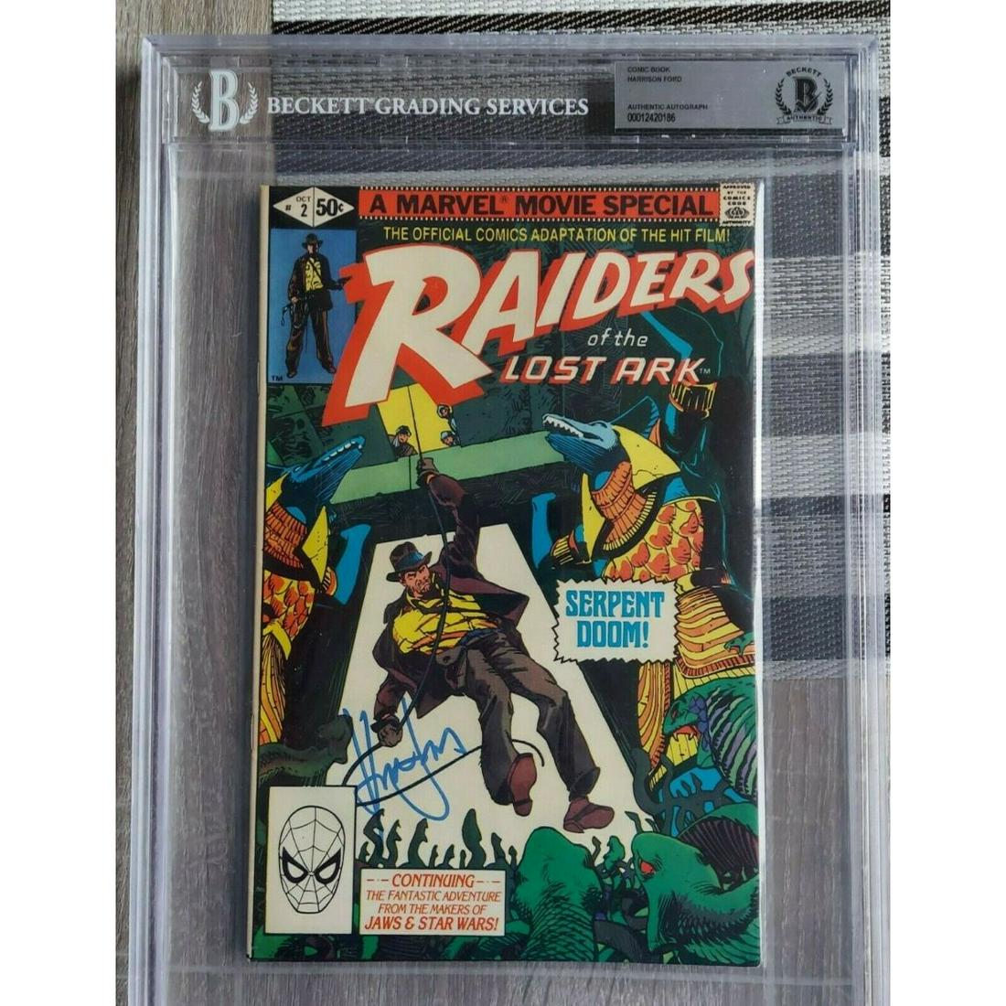 Harrison Ford Signed Indiana comic Book BAS slabbed (1 of 1)