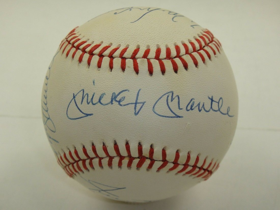 500 HOME RUN CLUB BASEBALL SIGNED BY 10 PSA/DNA MANTLE (1 of 5)