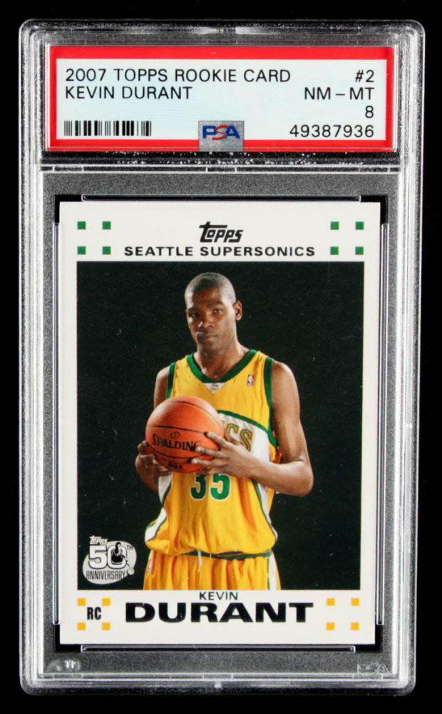 Kevin Durant 2007-08 Topps #112 RC (PSA 8) (1 of 2)