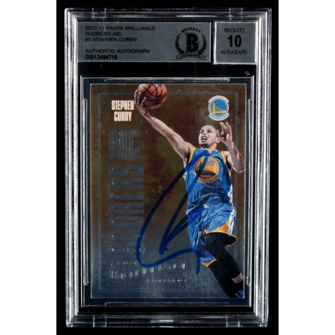 Stephen Curry Signed 2012-13 Panini Brilliance Scorers (1 of 1)