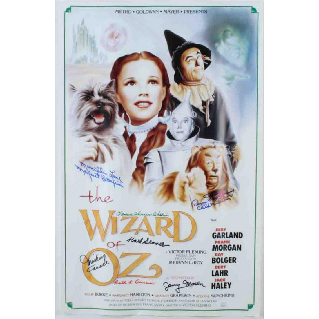 "The Wizard Of Oz" 16x24 Poster Cast-Signed by (8) with (1 of 1)