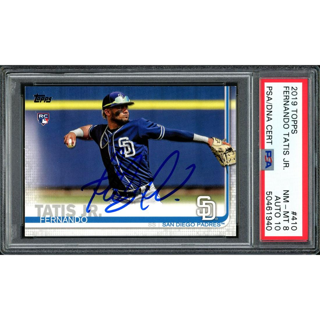 Fernando Tatis Jr. Autographed 2019 Topps Rookie Card (1 of 1)